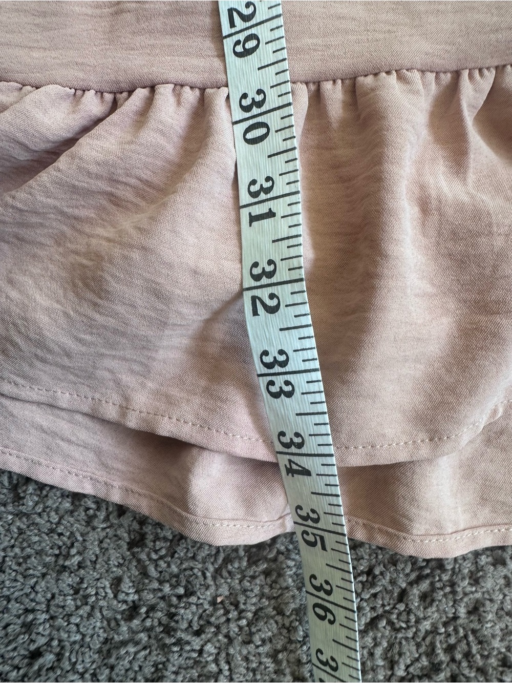 Dokotoo Smocked Empire Waist Long Sleeve open back Mini Dress — Tan - Picture 6 of 8